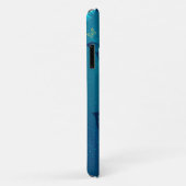 Golden Butterflies op een blauwe achtergrond Case-Mate iPhone Case (Achterkant/rechts)