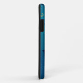 Golden Butterflies op een blauwe achtergrond Case-Mate iPhone Case (Achterkant/rechts)