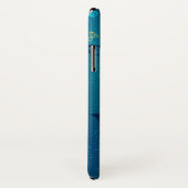 Golden Butterflies op een blauwe achtergrond Case-Mate iPhone Case (Achterkant / rechts)