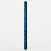 Golden Butterflies op een blauwe achtergrond Case-Mate iPhone Case (Achterkant/rechts)