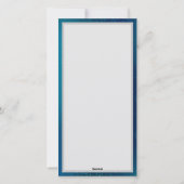 Golden Butterflies op een blauwe achtergrond Feestdagenkaart (Achterkant)