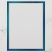 Golden Butterflies op een blauwe achtergrond Flyer (Achterkant)