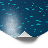 Golden Butterflies op een blauwe achtergrond Foto Afdruk (Hoek)