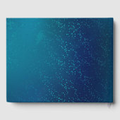 Golden Butterflies op een blauwe achtergrond Gastenboek (Achterkant)