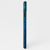 Golden Butterflies op een blauwe achtergrond iPhone Hoesje (Rechterkant)