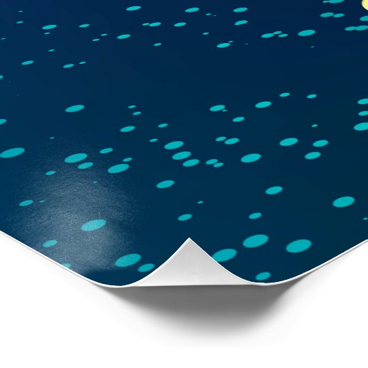 Golden Butterflies op een blauwe achtergrond Perfect Poster (Hoek)