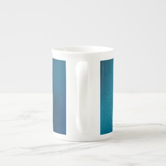 Golden Butterflies op een blauwe achtergrond Porselein Kop (Achterkant)