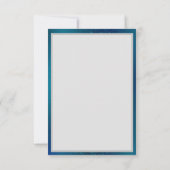 Golden Butterflies op een blauwe achtergrond Save The Date (Achterkant)