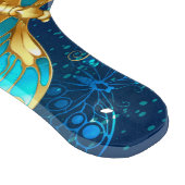 Golden Butterflies op een blauwe achtergrond Snijplank (Hoek)