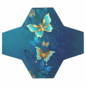Golden Butterflies op een blauwe achtergrond Voetbal (Enkel)