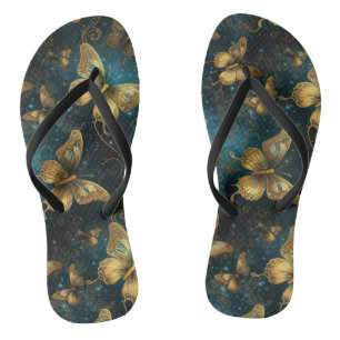 Golden Butterflies paar Teenslippers