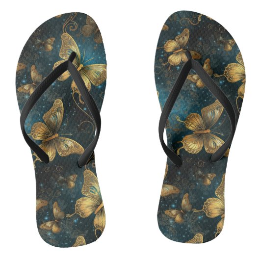 Golden Butterflies paar Teenslippers (Voetbed)