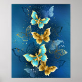 Golden butterflies poster (Voorkant)