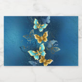 Golden butterflies sparkling wijnetiket (Enkel label)