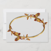 Golden Butterflies Uitnodiging (Voorkant)