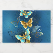 Golden butterflies voedselcontainer etiket (Enkel label)