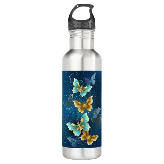 Golden butterflies waterfles  (Voorkant)