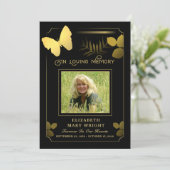 Golden Butterfly Bedankt voor je foto-sympathiekaa (Staand voorkant)