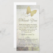 Golden Butterfly Bedankt voor je sympathiekaart (Voorkant / Achterkant)