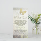 Golden Butterfly Bedankt voor je sympathiekaart (Staand voorkant)