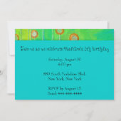 Golden Butterfly Birthday Uitnodiging (Achterkant)