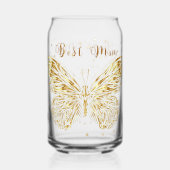 Golden Butterfly Blikvorm Glas (Achterkant)