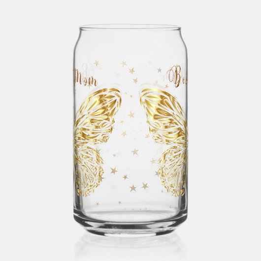 Golden Butterfly Blikvorm Glas (Links)