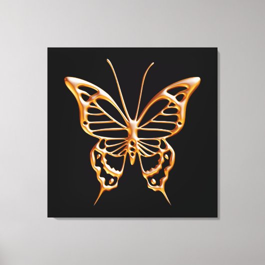 Golden Butterfly Canvas Afdruk (Voorkant)