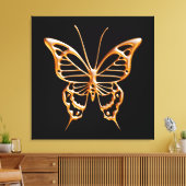 Golden Butterfly Canvas Afdruk (Insitu (Woonkamer))