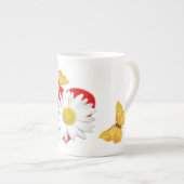 Golden Butterfly Daisy Heart Porselein Kop (Voorkant rechts)