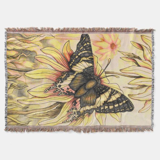 Golden Butterfly Deken (Voorkant)