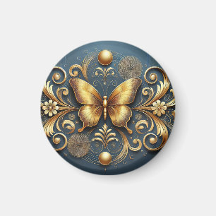 Golden Butterfly Design Magneet