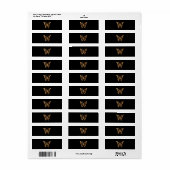 Golden Butterfly Etiket (Full Sheet)