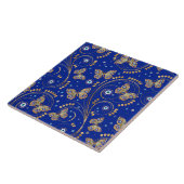 Golden Butterfly Evil Eye Patroon Tegeltje (Zijkant)