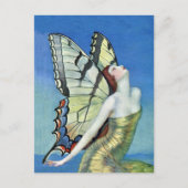 Golden Butterfly Fairy Briefkaart (Voorkant)