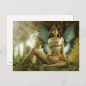 Golden Butterfly Fairy Briefkaart (Voorkant / Achterkant)