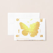 GOLDEN BUTTERFLY 🦋 FOLIE KAART (Met envelop)