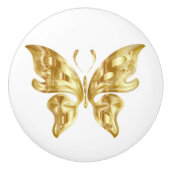 GOLDEN BUTTERFLY KERAMISCHE KNOP (Voorkant)