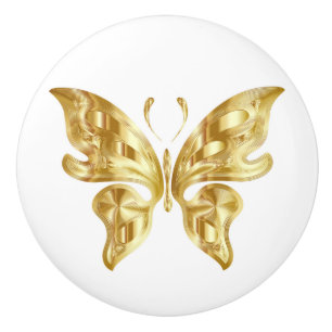 GOLDEN BUTTERFLY KERAMISCHE KNOP