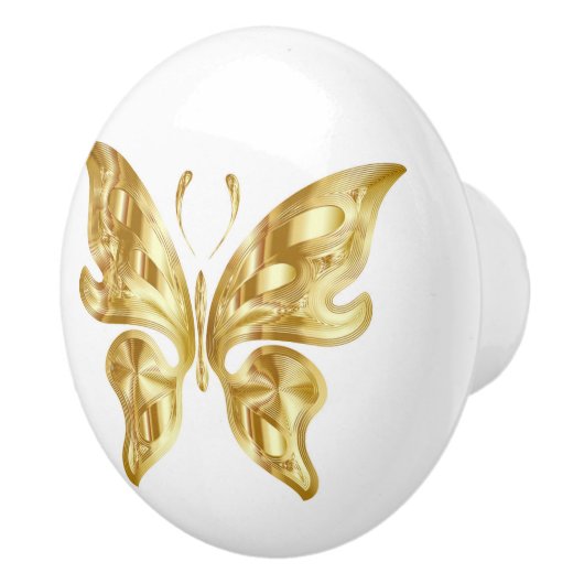 GOLDEN BUTTERFLY KERAMISCHE KNOP (Rechts)