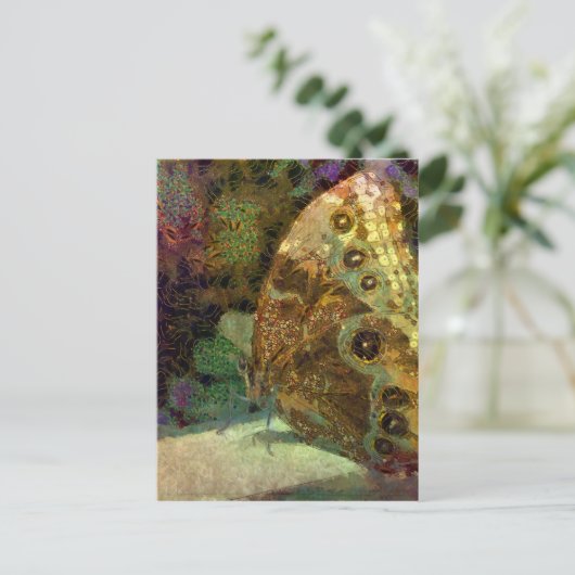 Golden Butterfly, Klimt, kunst, vlinderkunst Briefkaart (Staand voorkant)
