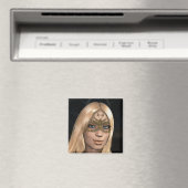 Golden Butterfly Masked Fairy Fantasy Magnet (Insitu (Vaatwasser))