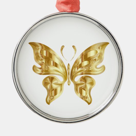 GOLDEN BUTTERFLY METALEN ORNAMENT (Voorkant)