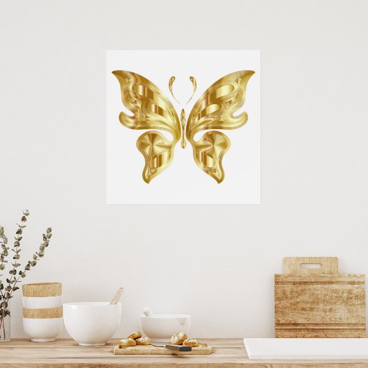 GOLDEN BUTTERFLY POSTER (Keuken)