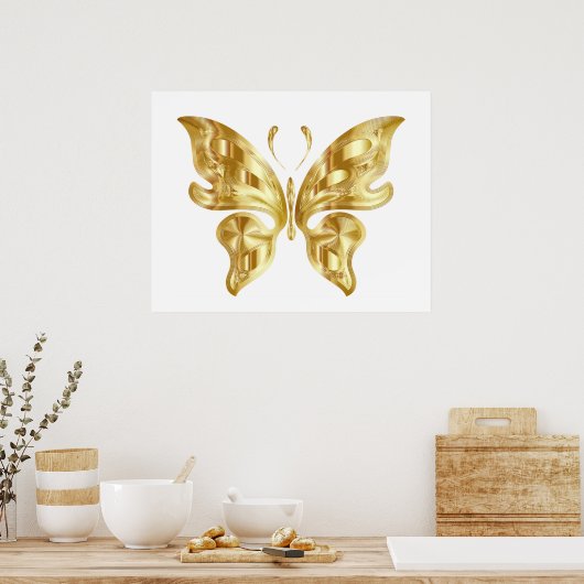 GOLDEN BUTTERFLY POSTER (Keuken)