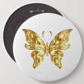 GOLDEN BUTTERFLY RONDE BUTTON 6,0 CM (Voorkant /achterkant)