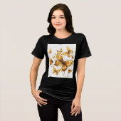 Golden Butterfly, Soft shadows of fall Tri-Blend Shirt (Voorkant volledig)