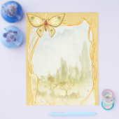 Golden Butterfly Spell Page Flyer (Enkel)