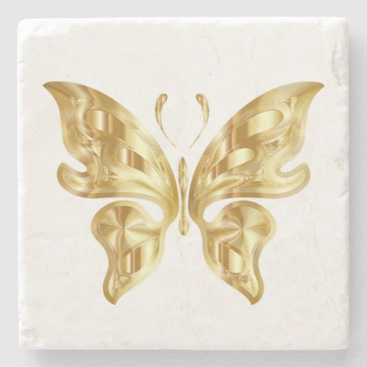 GOLDEN BUTTERFLY STENEN ONDERZETTER (Voorkant)