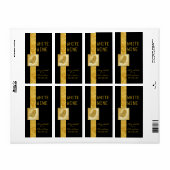 Golden Butterfly Wedding Wine Labels (Full Sheet)